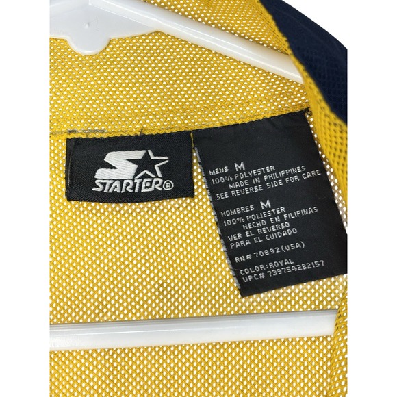 Vintage Starter Windbreaker Jacket Blue Gold Size XL Great Condition 90s Retro - Picture 5 of 7